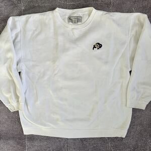 Men's Vintage Y2K Colorado Buffaloes CU Buffs White Crewneck Sweatshirt Sz XL